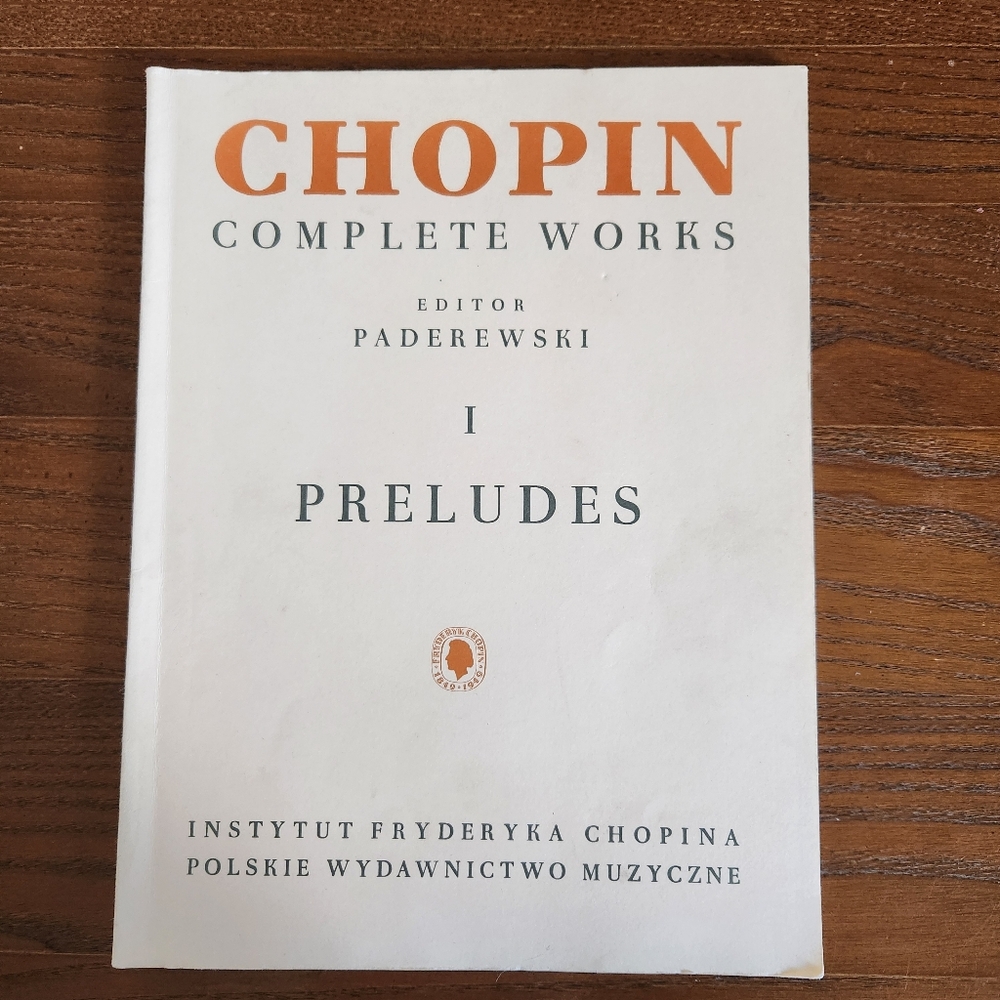 CHOPIN Preludes Complete Works Piano Sheetmusic Book 1 Like New